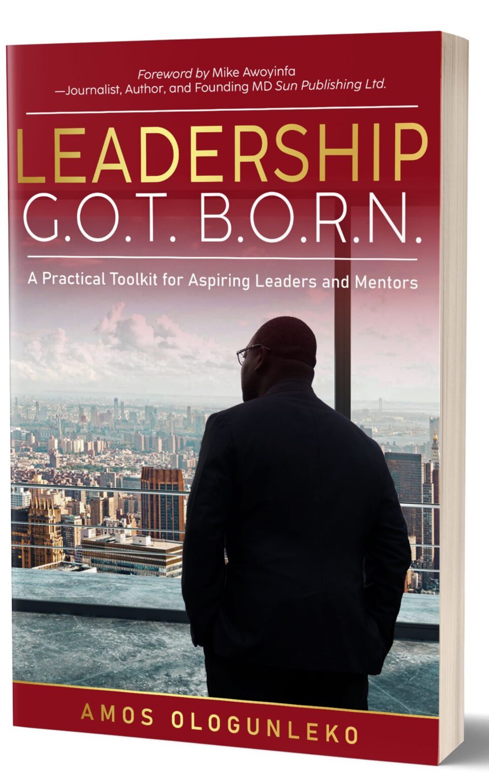 Leadership G.O.T. B.O.R.N. book cover by Amos Ologunleko
